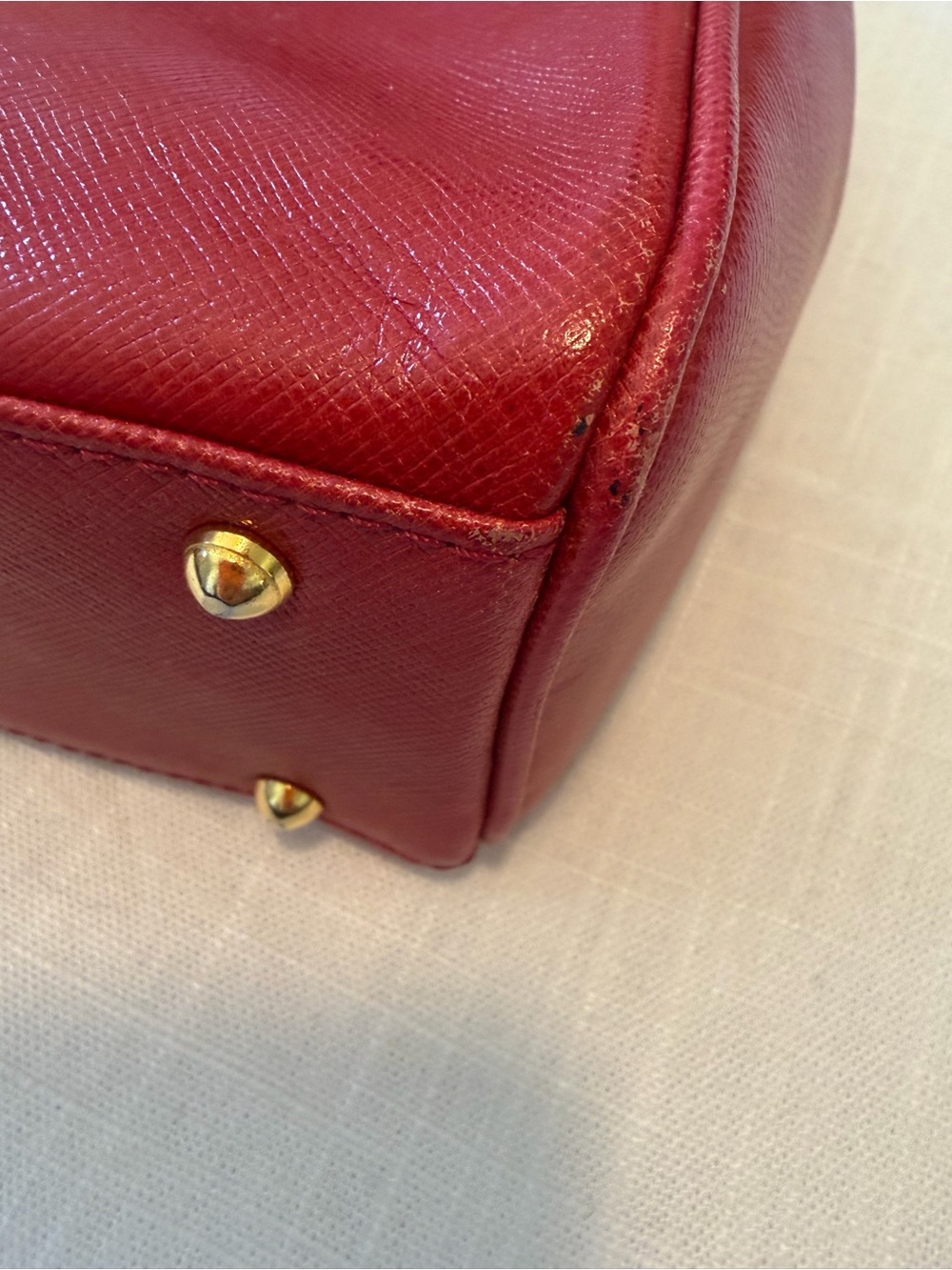 GIVENCHY- red leather top handle bag vintage - Picture 5 of 12